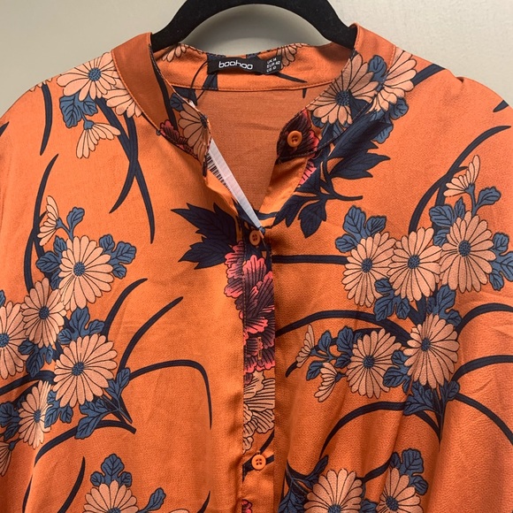 Floral Shirt Dress - Picture 3 of 4